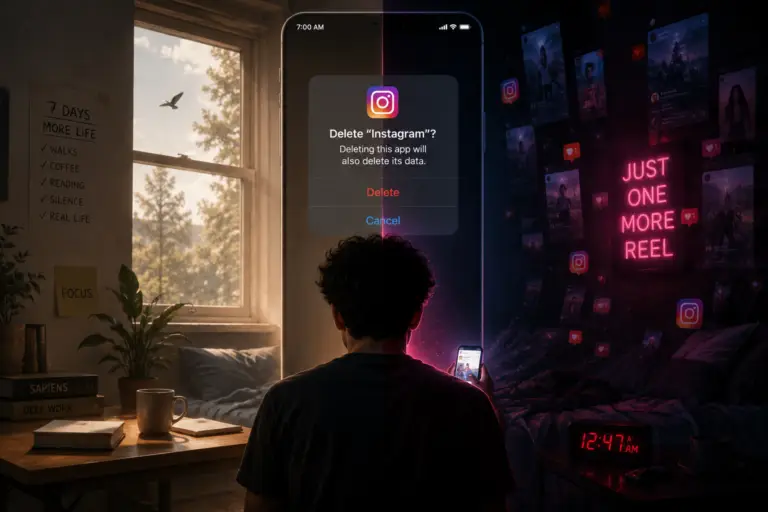 What Happens When You Delete Instagram for 7 Days (The Dopamine Crash Nobody Talks About)